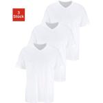 Weiße H.I.S Nachhaltige V-Ausschnitt Herrenunterhemden aus Baumwolle Größe 7 XL 