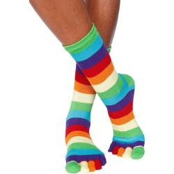 H.I.S Zehensocken, im Streifenmuster weich und atmungsaktiv bunt Damen Zehensocken Socken Strümpfe Wäsche