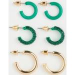 Goldene H&M Runde Strass Ohrringe für Damen 