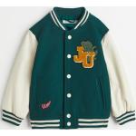 Grüne H&M Stehkragen College Jacken für Kinder & Baseball Jacken für Kinder Größe 92 