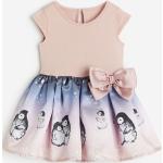 Pinke Kurzärmelige H&M Rundhals-Ausschnitt Kinderfestkleider aus Jersey Größe 86 für den für den Winter 