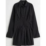 Schwarze Langärmelige H&M Mini Winterkleider für Damen Größe M 