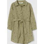 Grüne Langärmelige H&M Winterkleider aus Baumwolle für Damen Größe M 