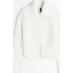 Weiße H&M Damencardigans mit Reißverschluss Größe XXS 
