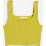 Gelbe H&M Crop-Tops & Bauchfreie Tops aus Jersey Cropped für Damen Größe L für den für den Sommer 