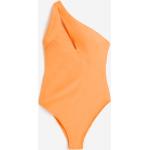 Orange H&M Schulterfreie Badeanzüge mit hohem Beinausschnitt für Damen Größe M für den für den Winter 