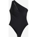 Schwarze H&M Schulterfreie Badeanzüge mit hohem Beinausschnitt für Damen Größe M für den für den Winter 