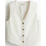 Weiße Elegante H&M V-Ausschnitt Anzugwesten für Damen Größe L für den für den Winter 