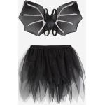 Schwarze H&M Fledermaus-Kostüme mit Glitzer für Damen Größe XXL 