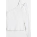 Weiße H&M Off Shoulder Shirts & Schulterfreie Shirts mit Cutwork enganliegend für Damen Größe XS 