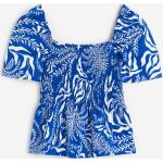 Blaue H&M Peplum-Shirts & Schößchen-Shirts Gesmokte für Damen Größe 3 XL 