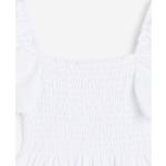 Weiße H&M Peplum-Shirts & Schößchen-Shirts Gesmokte für Damen Größe 3 XL 