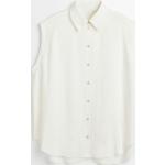 Weiße Ärmellose H&M Festliche Blusen aus Satin für Damen Größe 3 XL 