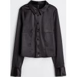 Schwarze H&M Festliche Blusen aus Satin für Damen Größe 3 XL 