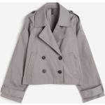 Graue H&M Mini Kurzjacken & Cropped-Jackets aus Twill für Damen Größe 4 XL 