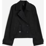 Schwarze H&M Mini Kurzjacken & Cropped-Jackets aus Twill für Damen Größe XL 