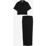 Schwarze H&M Umstandsjeansröcke aus Jersey für Damen Größe XXL 