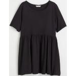 Schwarze Kurzärmelige H&M Peplum-Shirts & Schößchen-Shirts aus Jersey für Damen Größe S 