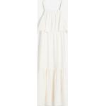 Weiße Ärmellose H&M Stillkleider mit Volants für Damen Größe L für den für den Winter 