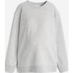 Graue Oversize H&M Umstandssweatshirts aus Baumwollmischung für Damen Größe XS 