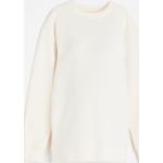 Weiße Oversize H&M Umstandssweatshirts aus Baumwollmischung für Damen Größe XXL 