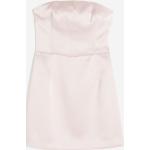 Pinke H&M Taillierte Kleider mit Reißverschluss aus Satin für Damen Größe M für den für den Winter 