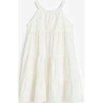 Weiße Ärmellose H&M Kinderneckholderkleider mit Knopf Größe 140 für den für den Winter 