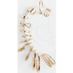 Goldene H&M Runde Ear Cuffs & Ohrklemmen aus Zink für Damen 