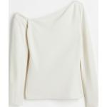 Weiße H&M Schulterfreie Jerseyshirts aus Jersey enganliegend für Damen Größe XL 
