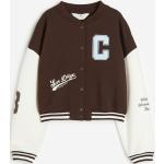 Braune H&M Stehkragen College Jacken für Kinder & Baseball Jacken für Kinder aus Baumwollmischung Größe 146 