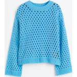 Blaue H&M Häkelpullover für Damen Größe XS 