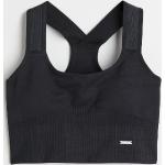 Schwarze H&M T-Shirt-BHs nahtlos mit Racerback für starken Halt für Damen Größe S 