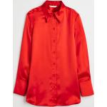 Orange Langärmelige H&M Festliche Blusen aus Satin für Damen Größe XXL 
