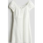 Weiße H&M Mini Minikleider & kurze Kleider mit Puffärmeln für Damen Größe M für den für den Winter 