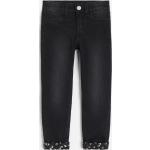 Schwarze H&M Stretch-Jeans mit Reißverschluss aus Denim für Damen Größe M für den für den Winter 