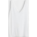 Weiße H&M V-Ausschnitt Tank-Tops aus Jersey für Damen Größe XXL für den für den Sommer 