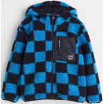 Blaue H&M Stehkragen Teddyjacken für Kinder & Teddy Fleece Jacken für Kinder mit Reißverschluss aus Fleece Größe 110 für den für den Winter 