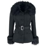 H&R London - Gothic Kurzmantel - Julia Coat - XS bis XL - für Damen - Größe XS - schwarz