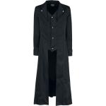 H&R London - Gothic Militärmantel - Black Classic Coat - S bis XXL - für Männer - Größe XXL - schwarz