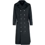 H&R London - Gothic Wintermantel - Classic Military Coat - L bis XL - für Männer - Größe L - schwarz
