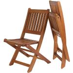 Braune Nachhaltige Kinder Gartenstühle geölt aus Massivholz Breite 0-50cm, Höhe 50-100cm, Tiefe 0-50cm 2-teilig 