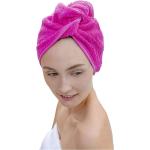 Pinke Haarturbane & Haarhandtücher aus Baumwolle 