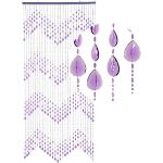 HAB & GUT -DV0333- Türvorhang KLUNKER, violett, 90 x 200 cm Perlenvorhang Pailettenvorhang