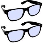 Schwarze Vollrand Brillen aus Kunststoff Blaulichtschutz für Damen 