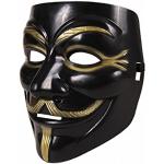 HAC24 Guy Fawkes Maske schwarz Gold V wie Vendetta