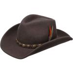 Braune Stetson Hackberry Cowboyhüte aus Leder für Herren Größe XL 