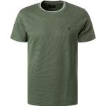 Grüne Bestickte Kurzärmelige Hackett T-Shirts aus Baumwollmischung für Herren Größe M für den für den Frühling 