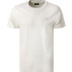 Weiße Bestickte Kurzärmelige Hackett T-Shirts aus Baumwollmischung für Herren Größe M für den für den Frühling 