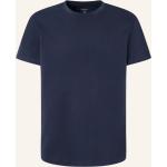 Dunkelblaue Bestickte Hackett Pima Rundhals-Ausschnitt T-Shirts aus Baumwolle für Herren Übergrößen 
