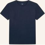 Dunkelblaue Bestickte Hackett Pima Rundhals-Ausschnitt T-Shirts aus Baumwolle für Herren Größe XL 